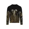 Etro Metallic Jacquard Crewneck Sweater In Black