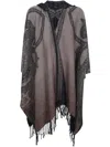 Etro Paisley-pattern Fringed Cape In Brown