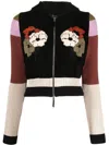 Etro Hooded Wool Zip-up Cardigan In .