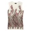 Etro , Silk And Cashmere Top With Placed Print, Woman, Multicolour, Size 44