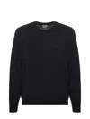 Etro Wool Sweater With Embroidered Monogram In Black