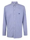 Etro Shirt Button Down Collar Striped Long Sleeves In Blue