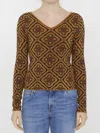 Etro Floral-jacquard Knitted Jumper In Brown