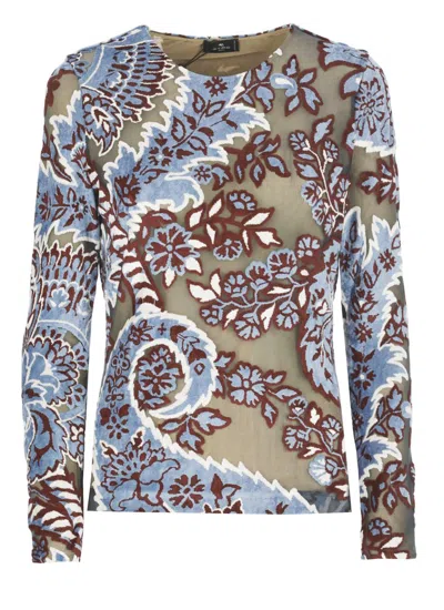 ETRO ETRO SWEATERS LIGHT BLUE