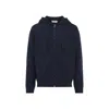 Etro Zipped Hoodie Sweatshirt In Blue
