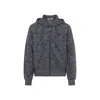 Etro Paisley Print Zip-up Hooded Sweatshirt In Gray
