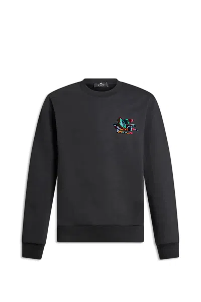 Etro Sweatshirt In Navy Blue