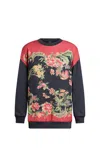 Etro Sweatshirt Aus Baumwolle Und Seide Mit Print In Blue