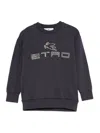 Etro Pegasus-logo Sweatshirt In Blue
