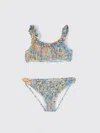 Etro Printed Lycra Bikini In Gnawed Blue