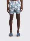 Etro Men Powder Blue Paisley Ramage-printed Swim Shorts In Blue