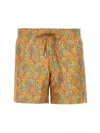 Etro Paisley-print Swim Shorts In Orange
