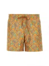 Etro Boxer Swimsuit In Orange