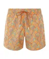 Etro Paisley-print Swim Shorts In Orange