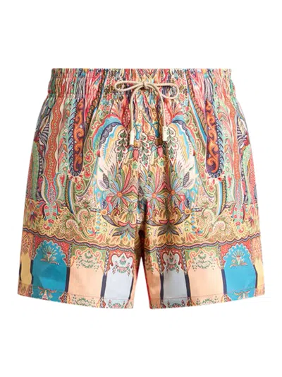 Etro Swimsuit With Placed Floral Paisley Print In Multi