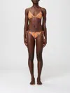 Etro Paisley-print Triangle Bikini In Orange