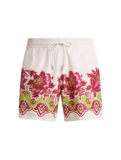Etro Swimwear With Placed Floral Print In Neutral