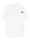 Etro Pegaso-embroidered T-shirt In Cream