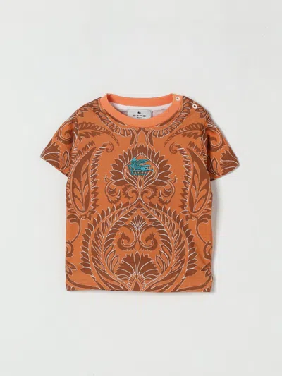 Etro Babies' T-shirt  Kids Color Multicolor In Orange