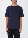 Etro Men T-shirt With Pegasus Embroidery In Blue