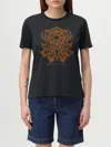 Etro T-shirt With Vintage Effect In Black