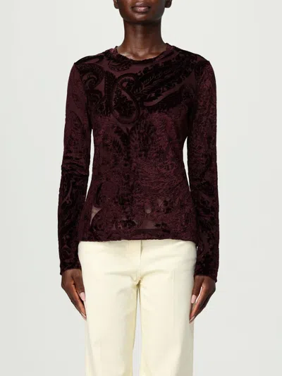 ETRO T-SHIRT ETRO WOMAN COLOR BURGUNDY,H31057050