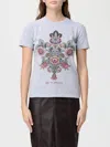 Etro Floral Crew Neck Short Sleeve Top In Multi