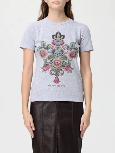 ETRO T-SHIRT ETRO WOMAN COLOR GREY,H32927020