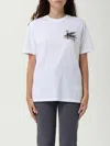 Etro Regular Fit T-shirt With Pegasus Embroidery In White