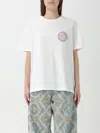 Etro Logo Embroidered Short-sleeved T-shirt In White