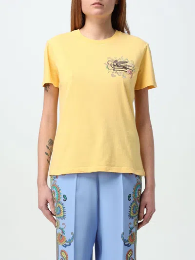ETRO T-SHIRT ETRO WOMAN COLOR YELLOW,G45162003