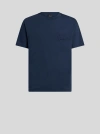 Etro Men T-shirt With Pegasus Embroidery In Navyblau
