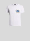 Etro T-shirt Mit Aufgesticktem Pegaso Und Monogramm In Weiss