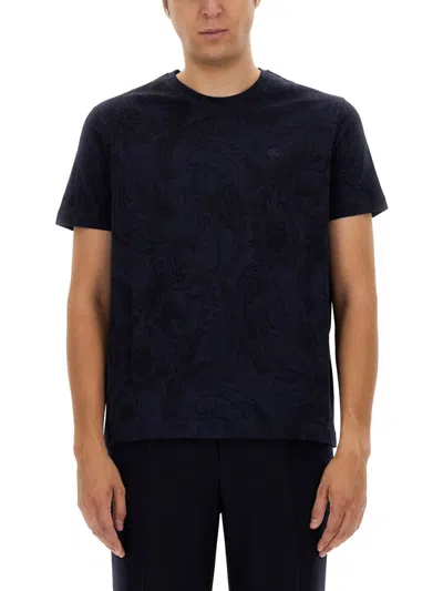Etro Men's Classic T-shirt In Blue