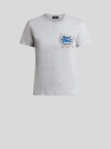 Etro Embroidered Cotton Graphic Print T-shirt In Grey