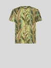 Etro Floral Leaf Print T-shirt In Green