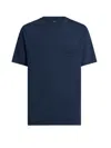 Etro Men T-shirt With Pegasus Embroidery In Blue
