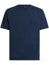 Etro T-shirt With Pegasus Embroidery In Blue