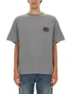 ETRO T-SHIRT WITH PEGASUS EMBROIDERY