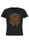 Etro T-shirt With Vintage Effect In Nero