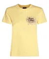 Etro Crew Neck Graphic Print Lightweight Soft Fabric In Yellow