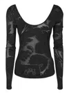 Etro Grey-black Paisley T-shirt In Black
