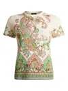 Etro Foliage Engineer Print Short-sleeve T-shirt In White