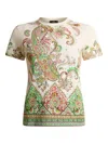 Etro Foliage Engineer Print Short-sleeve T-shirt In White