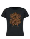 Etro T-shirt With Vintage Effect In Black