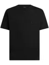 Etro Pegaso Embroidered T-shirt Short Sleeves In Black