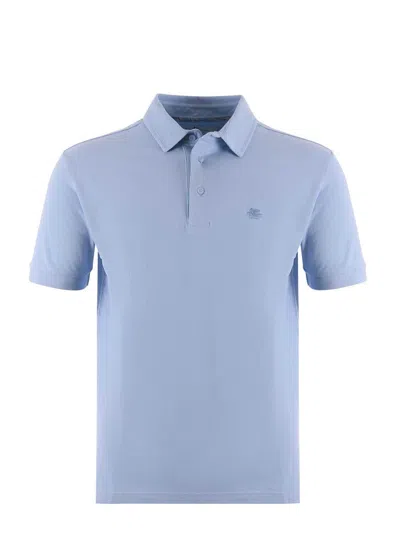 Etro Pegaso Polo In Blue