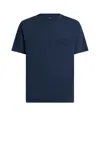 Etro Men T-shirt With Pegasus Embroidery In Blue