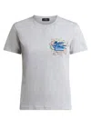 Etro Grey Crewneck Logo T-shirt