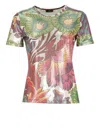 Etro Patterned-jacquard Crewneck T-shirt In Multicolour
